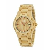 Earth Wood Gila Bracelet Watch w/Magnified Date