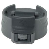 Eco Vessel Perk Accessory Lid with Light Gray and Dark Gray Coffee Top