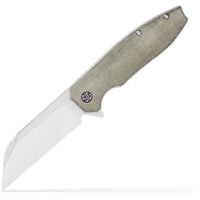EIKONIC Knife Company KA7SG Karak 3.25&quot; Folding Wharncliffe Plain Black PVD Nit