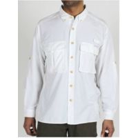 ExOfficio Air Strip Lite Long Sleeve Clearance - Men's - White XL