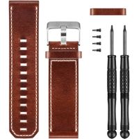 Garmin Brown Leather Watch Band, Fenix 3, etc.
