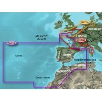 Garmin On The Water GPS Cartography BlueChart g2 Vision: Europe South Atlantic Coast Large Map