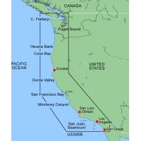 Garmin On The Water GPS Cartography BlueChart: West Coast Bathymetric Map 010-C0888-00
