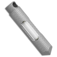 Glow Rhino Knurled Titanium Nitride Blue Tritium Glow Fob 1.5 Silver 3E3BA80C