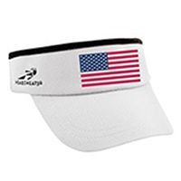 Headsweats Supervisor, White with USA Flag