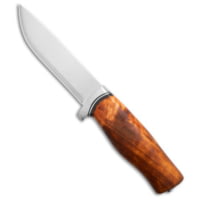 Helle Knives GT Fixed Blade Knife Curly Birch Wood 4.7 Satin 14C28N C6089B71