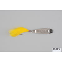 Hopkins Shorty Hammered Spoon with Feathered Single Hook