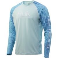 HUK Performance Fishing Current Camo Double Header LS T-Shirts - Men's