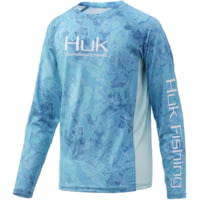 HUK Performance Fishing Pursuit Camo Vented LS Tees - Youth
