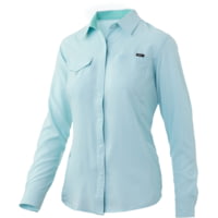 HUK Performance Fishing Salty Long Sleeve Fishing Button Up Shirts - Women's