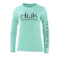 HUK Performance Fishing W Pursuit Vented LS Tops, Long Sleeve - Womens