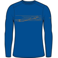 Icebreaker 200 Oasis Long Sleeve Crewe Ski Stripes Thermal Top - Men's
