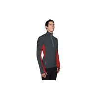 Icebreaker Chase Zip 200 Long Sleeve - Pewter/Rocket XL - Men's