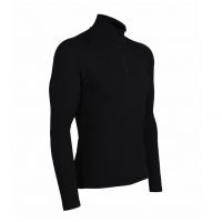 Icebreaker Mondo Long Sleeve Half Zip 200 Clearance - Black XL