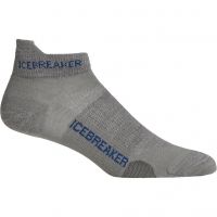 Icebreaker Run Ultralite Micro Sock Clearance - Men's-White/Silver/White-Small
