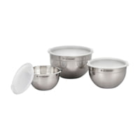 Le Creuset Nested Mixing Bowls w/ Nonslip Silicone Base &amp; Plastic Air Tight Lids