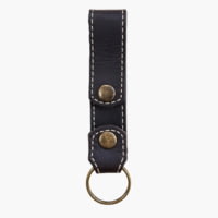 Lejon Snap Leather Keychain