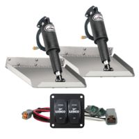 Lenco Marine 12" x 12" Edge Mount Trim Tab Kit w/Double Rocker Switch Kit