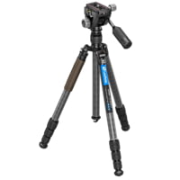 Leofoto LX-224CT/SW-02 Reversible Travel Tripod for Binoculars w/ 2-Way Pan Head Kit