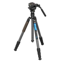 Leofoto LX-254CT/BV-5B Reversible Travel Tripod w/ Bino Fluid Head Kit