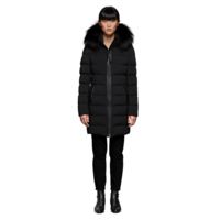 Mackage Calla Lightweight Down Coat With Fur Trimmed Hood - Women's