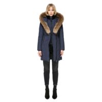 Mackage Kay Mid Length Winter Down Coat With Fur Collar - Womens