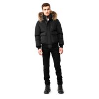 Mackage Nathan Down Bomber Jacket w/ Natural Fur- Mens