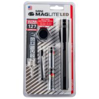 Maglite SP2201C Mini Maglite Red/Blue/Clear LED 97 Lumens AA (2) Battery Black