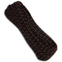 Marbles Black Reflective w/ Neon Orange 550 Paracord Nylon Braided 7-Strand Core 100' 2D8135F0