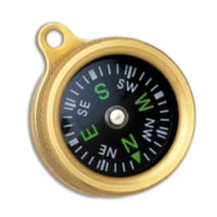 Marbles Pocket Compass Gold/Black Brass MR1147 80CB8900