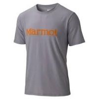 Marmot Logo Tee Short Sleeve - Men's-Steel-X-Large