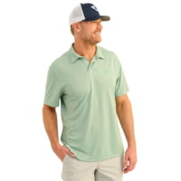 HUK Performance Fishing Huk Icon Polo Short Sleeve Shirt Fog Green 2XL A35574E7