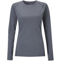 Merino+ 160 Long Sleeve Crew - Women's-Stripe Granite-Large