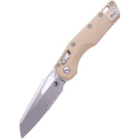 Microtech MSI S/E Fluted G-10 Stonewash Partial Serrated 3.88in Folding Knife