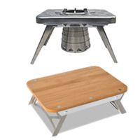 nCamp Wood Burning Stove &amp; Prep Surface Bundle, 57 sq.in.