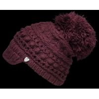 Nobis Monkey Buns Peaked Beanie - Women's-Red Rum