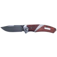 Old Timer Wood Tinitride Spring Assisted Opening Folding Knife