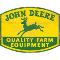 Open Road Brands Die Cut Mdf Sign John Deere Big Logo<