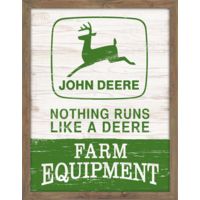 Open Road Brands Wood Framed Wall Decor John Deere 14"x18"<