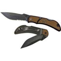 Outdoor Edge Cutlery CHASM Plain Edge Knife, 3.3in, Brown