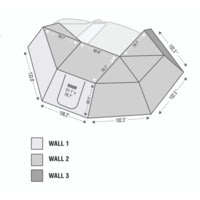 Overland Vehicle Systems Nomadic 270 Awning Wall 1 w/ Driver Side Door / Window