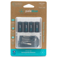 Pale Blue Earth CR123 Rechargeable Lithium Ion Batteries