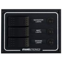Paneltronics Waterproof DC 3 Position Lighted Rocker &amp; CB