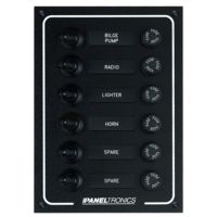 Paneltronics Waterproof DC 6 Position Booted Toggle &amp; Fuse
