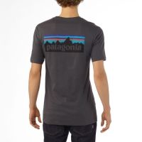 Patagonia P-6 Logo Tee Shirt - Men's-Forge Grey-Small