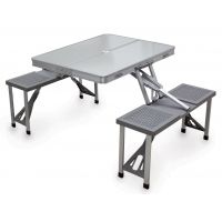 Picnic Time Portable Aluminum Picnic Table and Seats