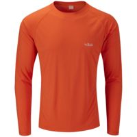 Rab Aeon Long Sleeve Tee - Men's-Oxide-Medium shed10523