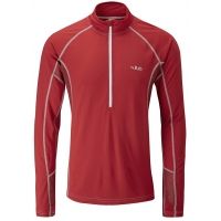 Rab Confluent Long Sleeve Zip Tee - Men's-Cayenne-Large