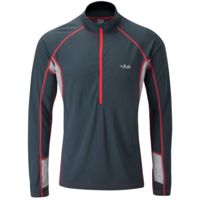 Rab Confluent Long Sleeve Zip Tee - Men's-Ebony-Large