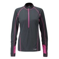 Rab Confluent Long Sleeve Zip Tee - Women's-Ebony-Medium